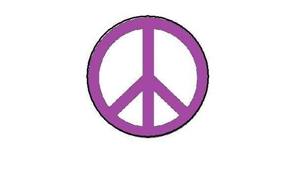 Purple Peace Logo - Purple Peace Sign 1.25 Pinback Button Badge / Pin