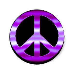 Purple Peace Logo - Purple Peace Symbol Stickers & Labels | Zazzle UK