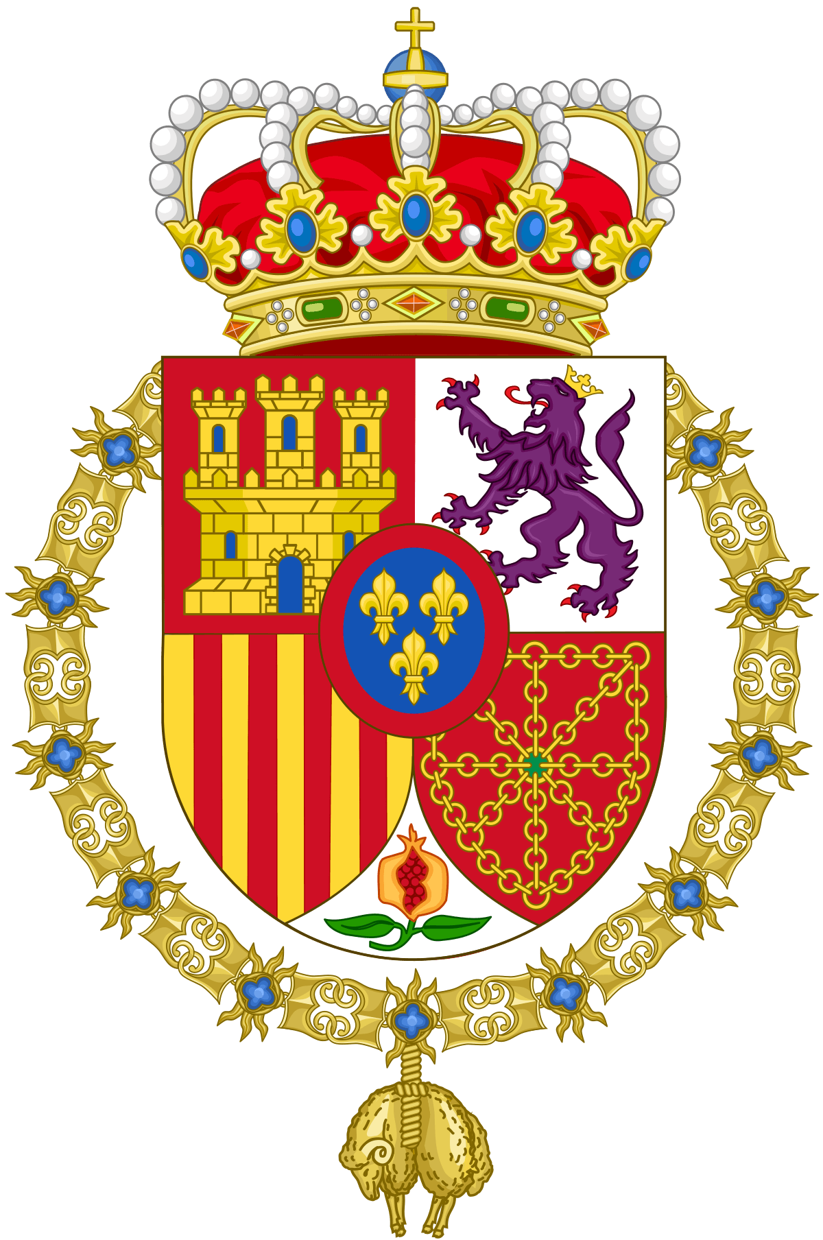Red Yellow B with Crown Logo - List of titles and honours of the Spanish Crown