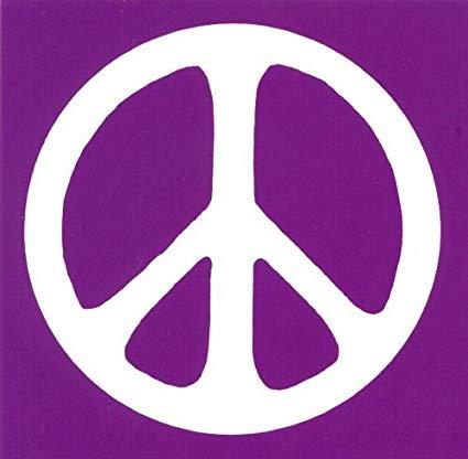 Purple Peace Logo - Amazon.com: Peace Sign - White Over Purple – Peace / Anti-War ...