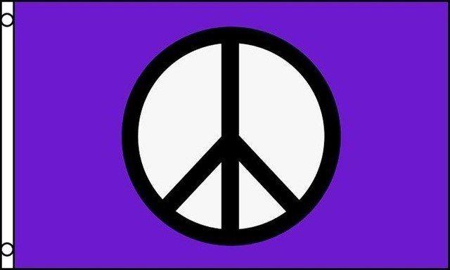 Purple Peace Logo - LG 3 X 5 PURPLE PEACE SIGN polyester FLAG wall decoration banner ...