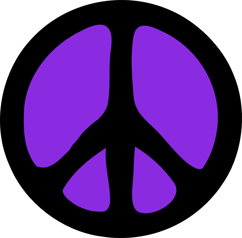 Purple Peace Logo - Purple Peace Sign Logo