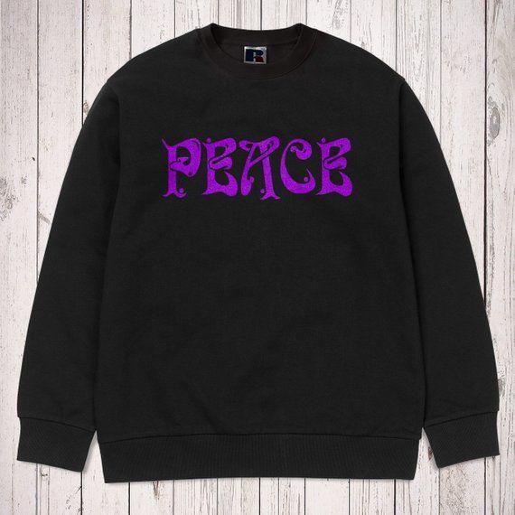 Purple Peace Logo - Purple Peace logo Sweatshirt Yoga wear spiritual positivity