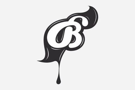 White B Logo - b letter logo design black and white negative space flower ...