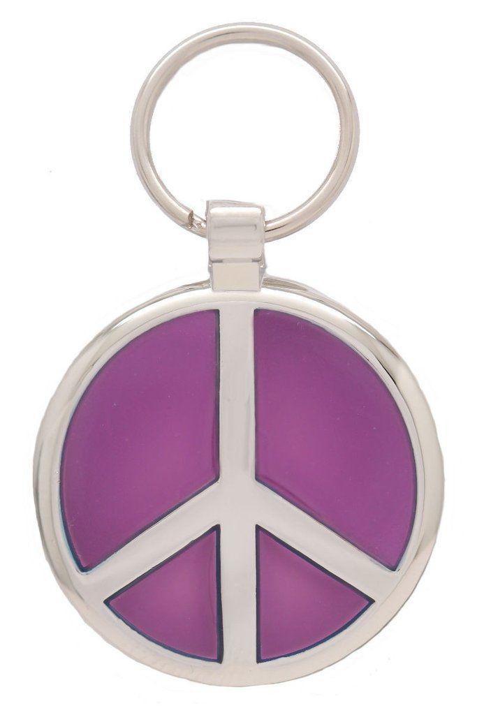 Purple Peace Logo - Metallic Purple Peace Pet Tag – Pawprint Pet Tags