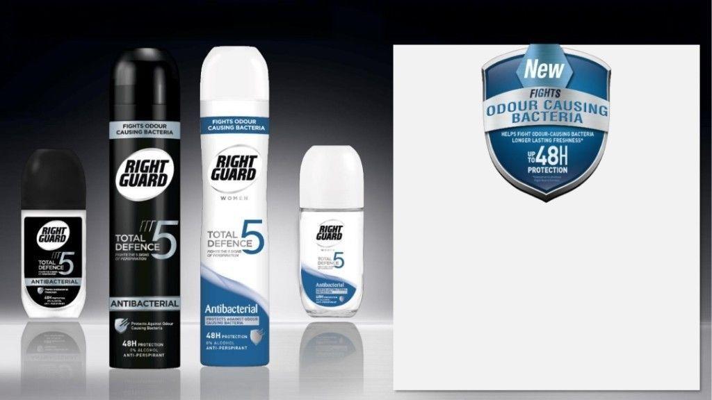 Right Guard Logo - wholesale case of 6 Right Guard total defence 5 deodorant