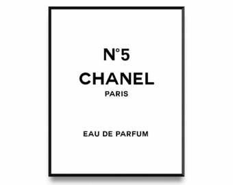 Coco Chanel Paris Logo - Chanel Print Fashion Art Chanel Logo Chanel Logo Print | Etsy