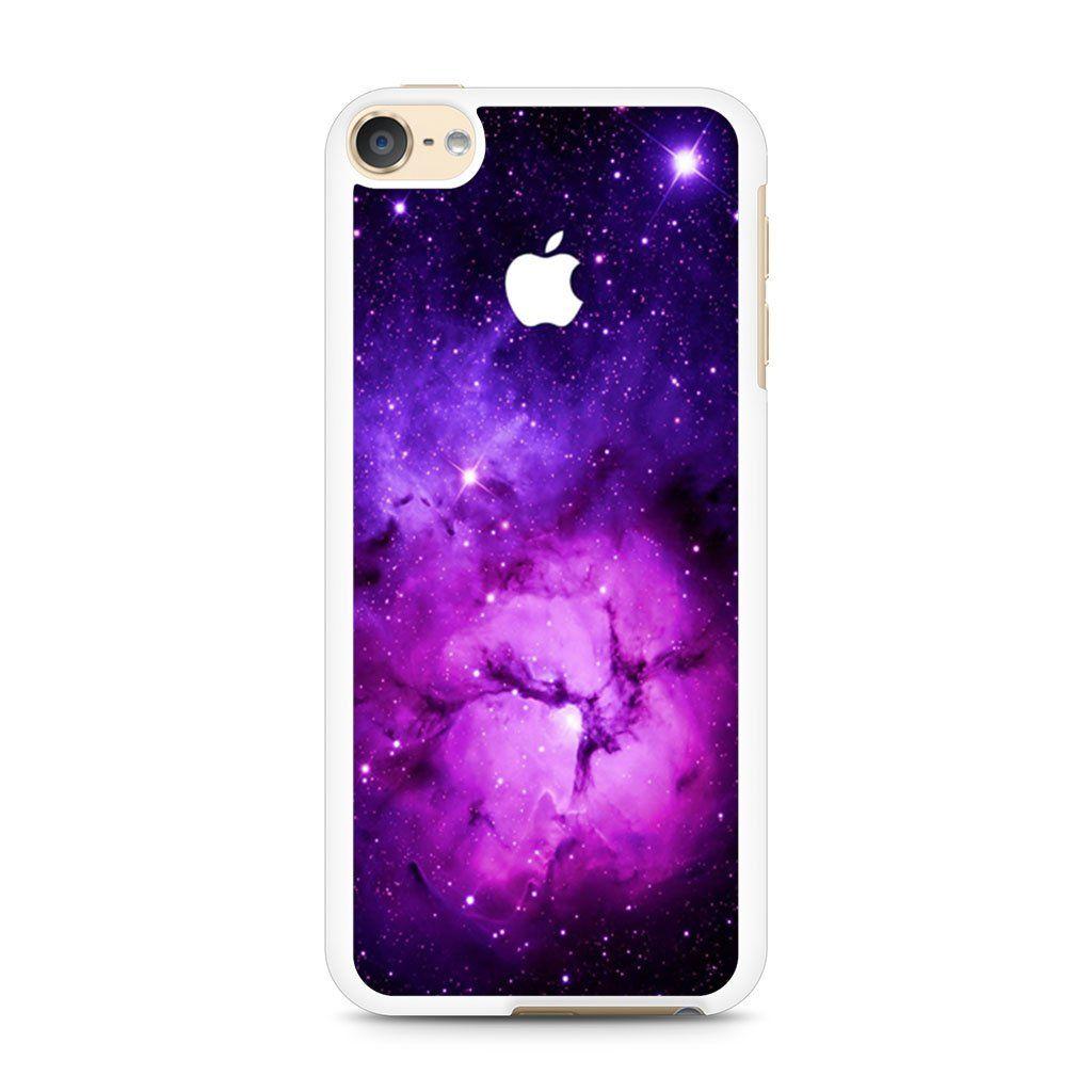 Purple Galaxy Logo - Purple Galaxy Nebula with apple logo iPod Touch 6 case