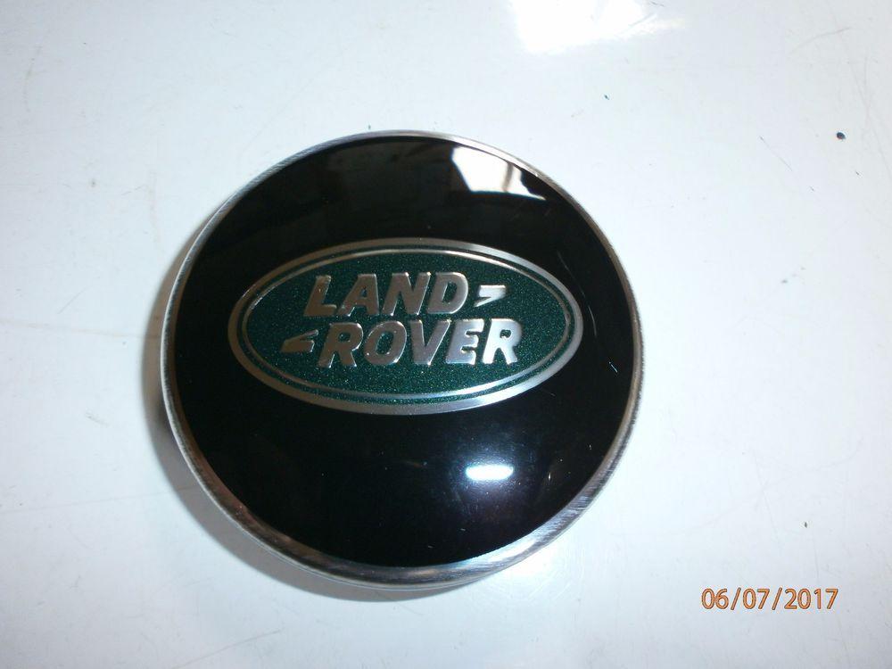 Crome Green Company Logo - Wheel Cap Black Chrome Green Oval Chrome Lettering Genuine Landrover