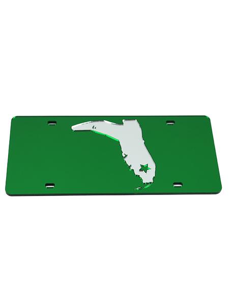 Crome Green Company Logo - GREEN/CHROME LICENSE PLATE – Florida Cracker Trading Company