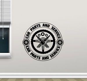Service Garage Logo - Auto Repair Wall Decal Car Parts Service Garage Shop Vinyl Sticker ...