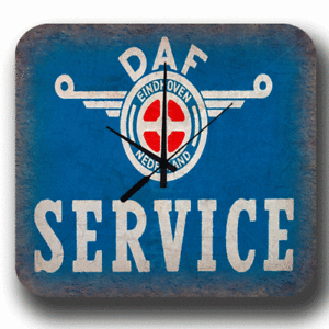Service Garage Logo - DAF SERVICE GARAGE VINTAGE RETRO WORKSHOP METAL TIN SIGN WALL CLOCK