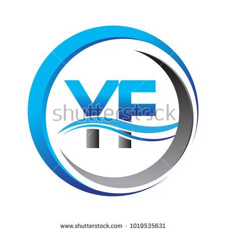 Yf Logo - initial letter logo YF company name blue and grey color on circle ...