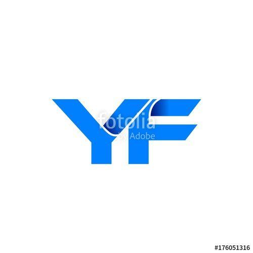 Yf Logo - yf logo initial logo vector modern blue fold style Stock image