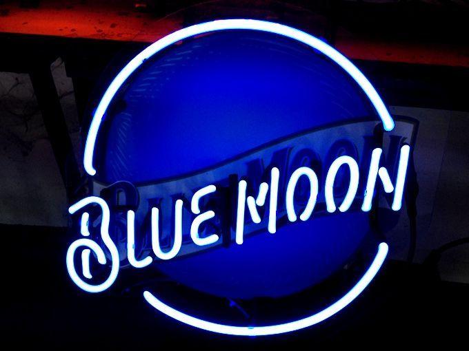 Blue Light Beer Logo - Blue Moon Bar Beer Logo Neon Light Sign 18 x 16 | Man cave ...