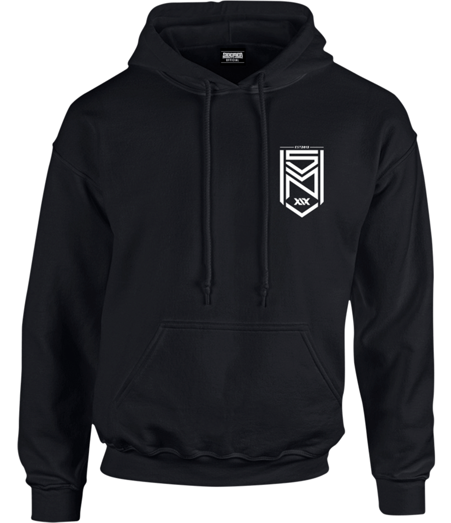 Hood Clothing Logo - Crest Logo Black Hoodie – Sidemen Clothing