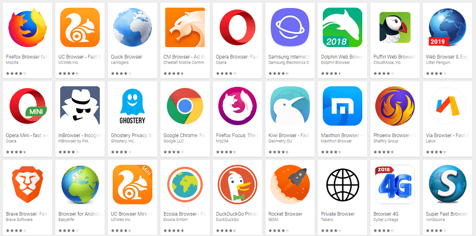 Popular Browser Logo - The most popular mobile browsers