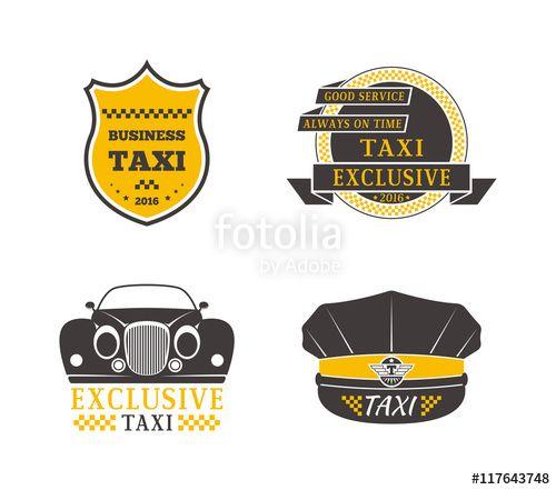 Modern Vintage Automotive Logo - Vintage and modern taxi logos taxi label, taxi badge and design ...