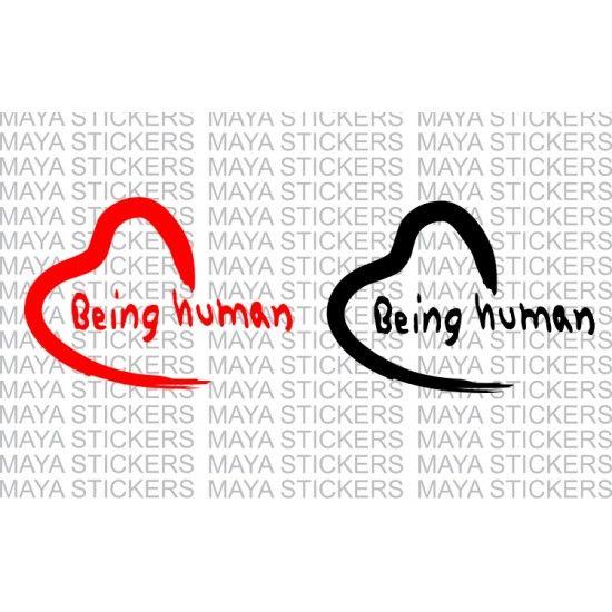 Human Logo - Being human logo decal stickers ( Pair of 2 stickers)