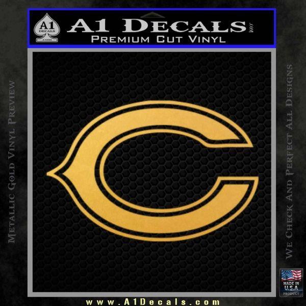 Gold Bears Logo - Chicago Bears C Decal Sticker » A1 Decals