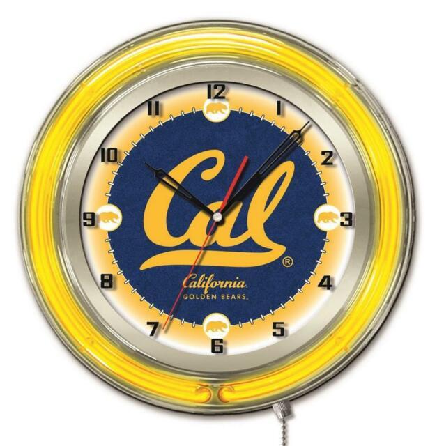 Gold Bears Logo - Cal Berkeley Golden Bears Logo Neon Wall Clock 19