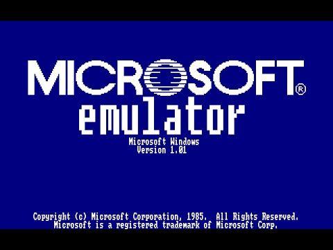Windows 1.01 Logo - windows 1.01 emulator - YouTube