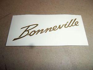 Triumph Bonneville Logo - TRIUMPH 'BONNEVILLE' SCRIPT WHITE/GOLD SIDE PANEL DECAL TRANSFER 60 ...