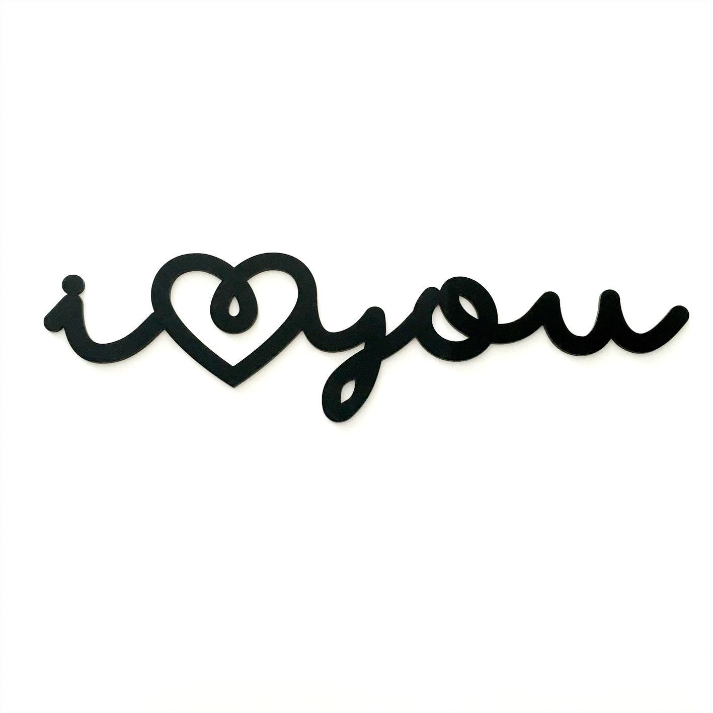 I Love You Black and White Logo - Lala Loves Decor I love You Sign ǀ minideco.co.uk