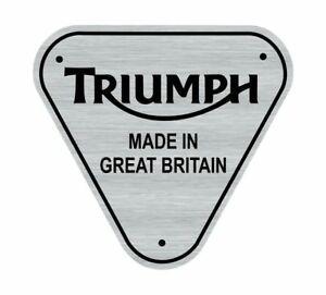 Triumph Bonneville Logo - Logo adhésif gravé MADE IN GB Triumph Bonneville - 5cm x 5cm ...