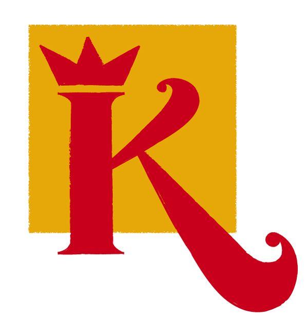 Yellow and Red K Logo - ALPHABATTLE – K — LetterCult