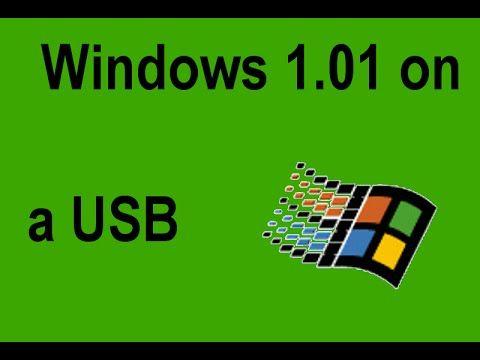 Windows 1.01 Logo - How to install Windows 1.01 on a USB - YouTube