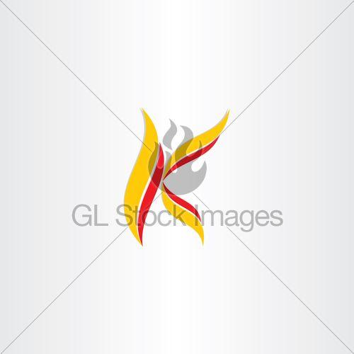 Yellow and Red K Logo - Yellow Red Icon Letter K Logo · GL Stock Image