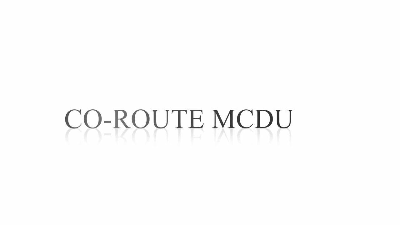 MCDU Logo - CO-ROUTE MCDU A320 ULTIMATE FMS DOWNLOADER SIMBRIEF - YouTube