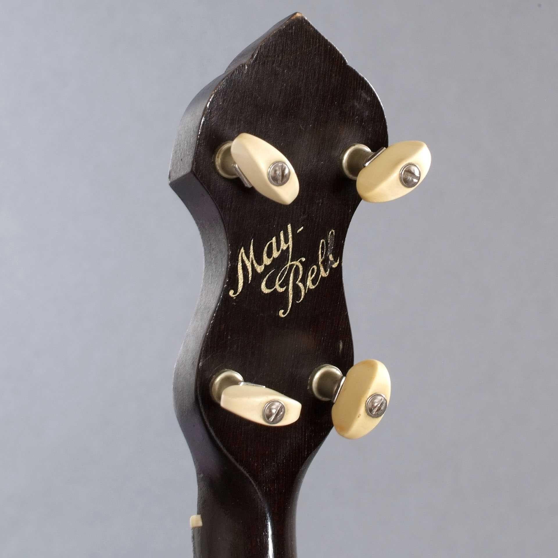 Banjo Headstock Logo - May Bell Tenor Banjo (1920's)