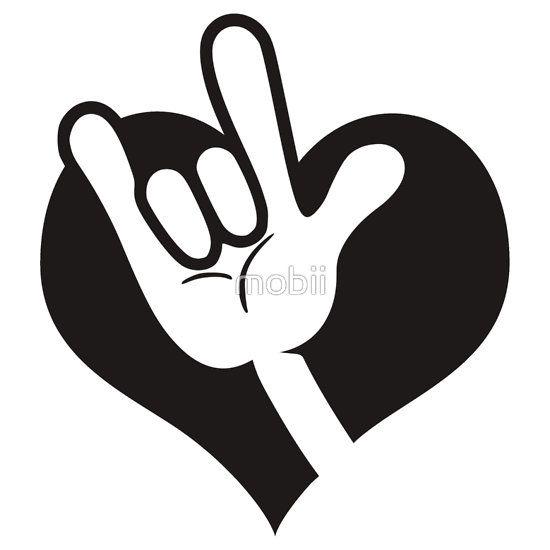 I Love You Black and White Logo - I Love You Sign Language. Love You Sign Language Black And White I