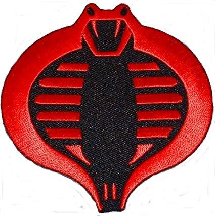 Red and Black Cobra Logo - G.I. JOE Cobra Red & Black Embroidered Logo PATCH: Arts