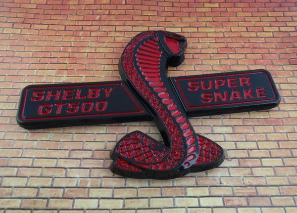 Red and Black Cobra Logo - Black Red super snake COBRA for Mustang shelby GT500 GT 500 Emblem ...