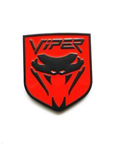 Red and Black Cobra Logo - New Metal Red/Black VIPER Cobra Snake Emblem Stickers Fender Ford ...