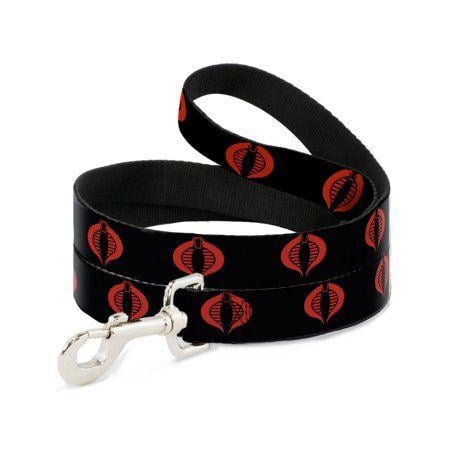 Red and Black Cobra Logo - Buckle Down Gi Joe Cobra Logo Black Red Dog Leash, 6'