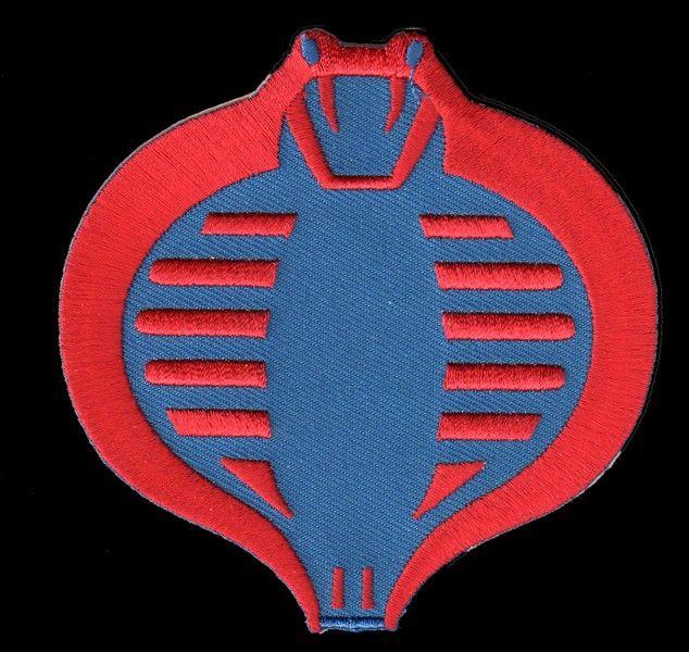 Red and Black Cobra Logo - GI Joe; Cobra logo patch
