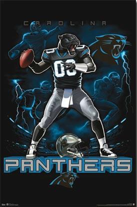 NFL Panthers Logo - Carolina Panthers NFL Football Sports Team Logo Poster Print