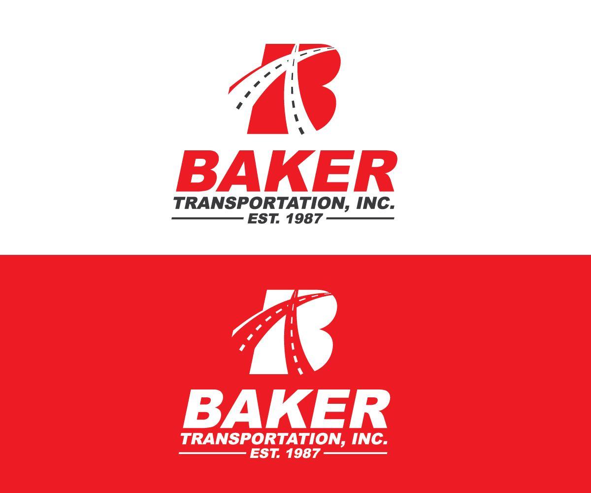 Red Trucking Company Logo - Modern, Professional, Trucking Company Logo Design for Baker ...