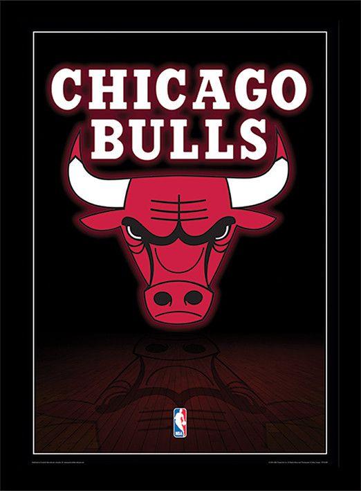 Chicago Bulls Logo - NBA Bulls Logo Framed poster