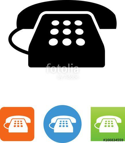 Landline Logo - Landline Phone With Buttons Icon - Illustration