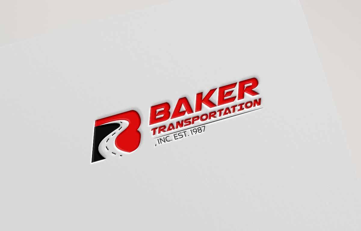 Red Trucking Company Logo - Modern, Professional, Trucking Company Logo Design for Baker