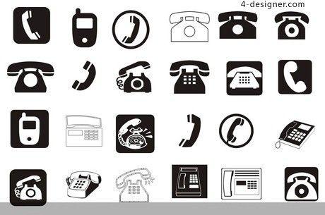 Landline Logo - 4-Designer | Various phone logo design vector material