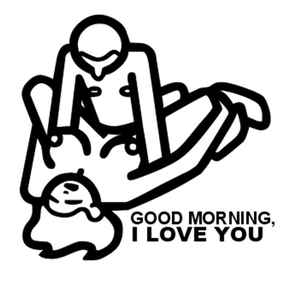 I Love You Black and White Logo - Good Morning, I Love You Label