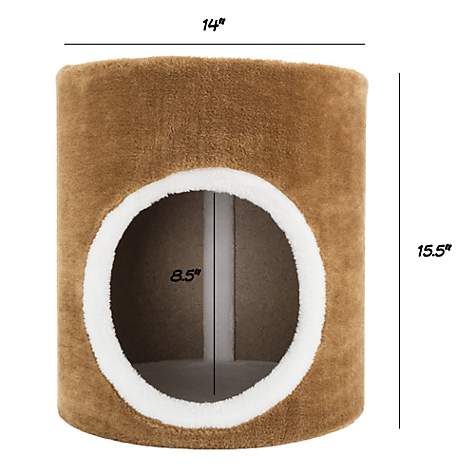 Petco Cat Logo - PETMAKER Barrel Cat Condo in Brown and White | Petco