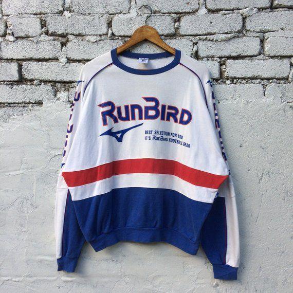 Run Bird Logo - Mizuno Run Bird Big Logo Pullover Sweatshirt | Etsy