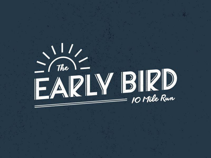 Run Bird Logo - The Early Bird 10 Mile Run by Branden Bopp | Dribbble | Dribbble